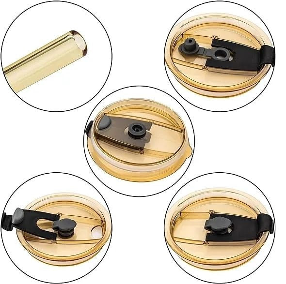 Portable Bamboo Shaped Glass Water Cup, Beautiful  Straw Cup with Lid & Leather  Random Colours