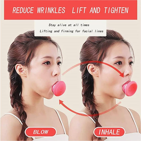 Facial Yoga for Skin Tighten Firm, Jaw Exerciser, Double Chin Breathing Exercise Device Jaw Face Slimmer