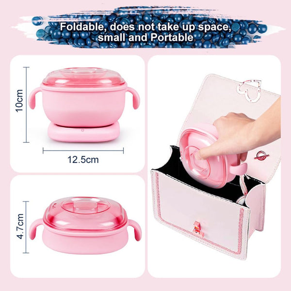 Professional Portable Silicone Wax Warmer Wax Beans Warmer Hair Removal Machine Foldable Wax Heater Sterilizer Wax Melting Pot