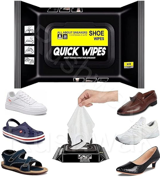 Shoe Wipes Quickly Remove Dirt & Stains - These Disposable Shoe Cleaning Wipes Can Be Used On Footwear (1Pack of 80pcs)