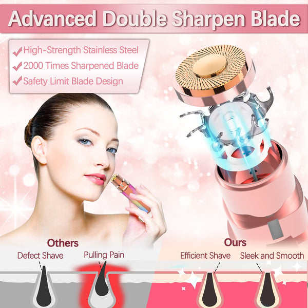 A Portable 2 In 1 Flawless Eyebrow Remover Pain less Hair Remover epilator for women Face, Lips, Nose Hair Trimmer for Men & Women