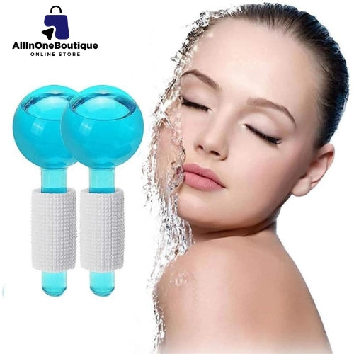 Ice Roller Globes Facial Roller Cold Skin Massagers Crystal Glass Ball