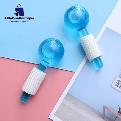 Ice Roller Globes Facial Roller Cold Skin Massagers Crystal Glass Ball