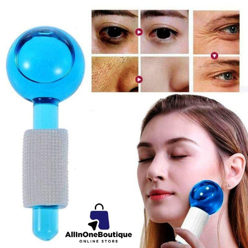 Ice Roller Globes Facial Roller Cold Skin Massagers Crystal Glass Ball