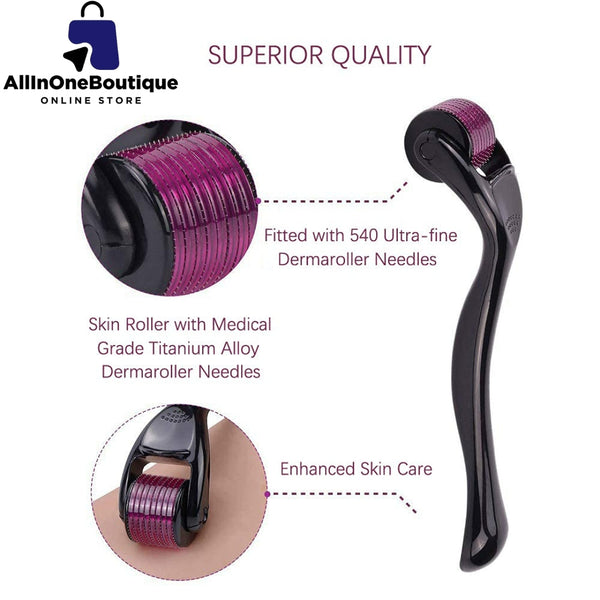 Derma Roller 0.5, 540 Needle Cross-Line, Anti-Aging Skin Regeneration, Start Enjoying the Benefits of Younger, Looking Skin