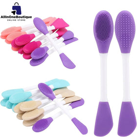 Silicone Face Mask Applicator, 2 in 1 Double-Sided Facial Scrubber Brush Tool (Pack of 2)