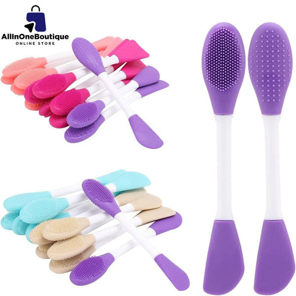 Silicone Face Mask Applicator, 2 in 1 Double-Sided Facial Scrubber Brush Tool (Pack of 2)