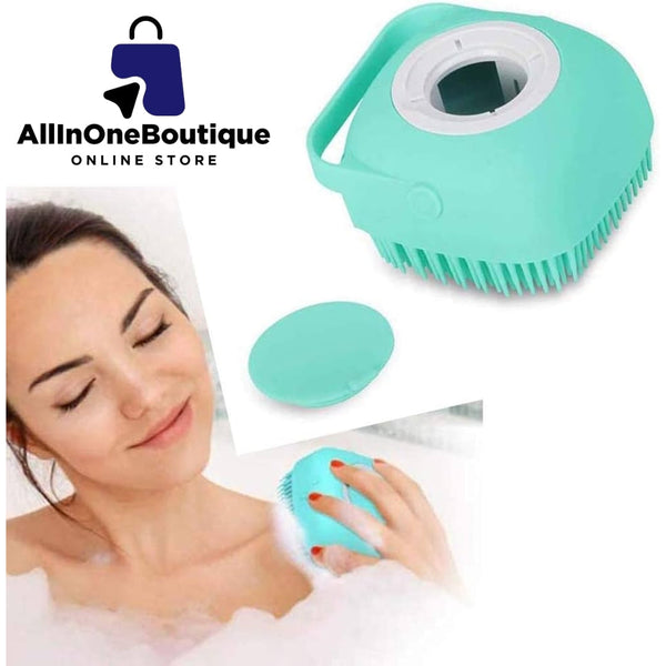 Silicone Bath Body Brush, Exfoliating Body Scrub Brush with Soap Dispenser