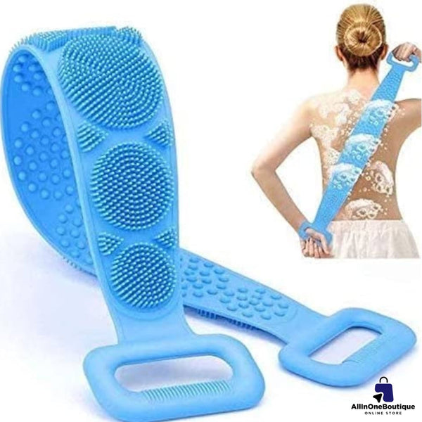 Silicone Bath Belt– Extra Long-Double-Sided Bath Scrub, Back Washer for Shower Men & Women - Back Exfoliator