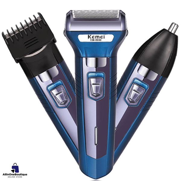Kemei KM-6330 ( 3 In 1 ) Hair Trimmer - Rechargeable Hair Clipper