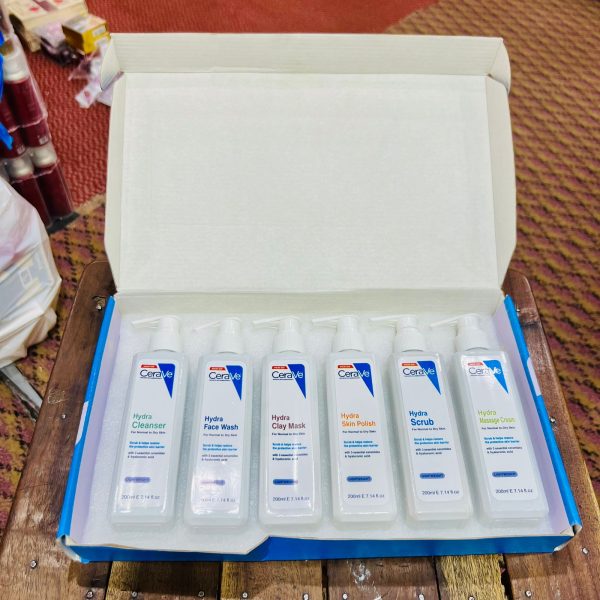 Cerave Moisturizing Facial Kit – 6-step Hydra Skincare Set For Face & Body | Includes Cleanser, Moisturizer, Exfoliator & More | Dermatologist-developed