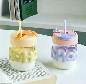 Cute Glass Straw Cup For Girls