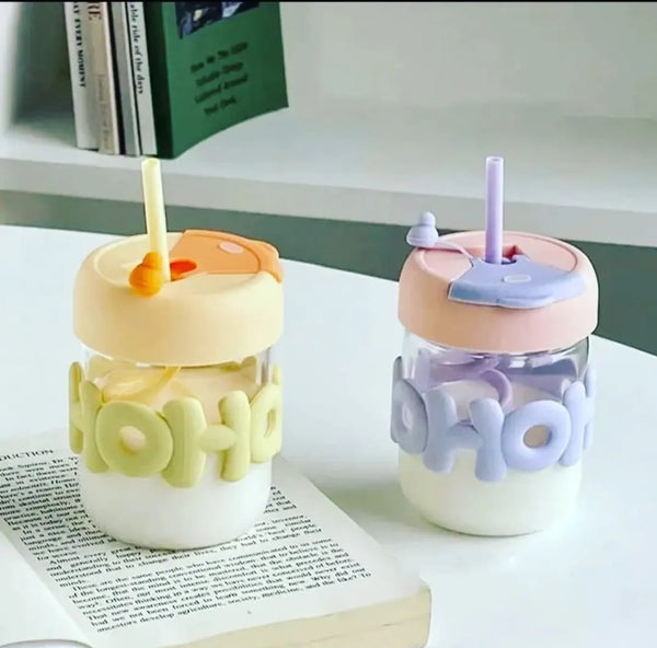 Cute Glass Straw Cup For Girls