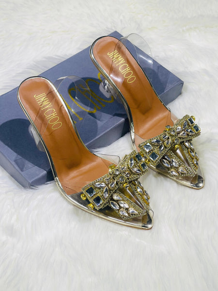 JIMMY EMBROIDERED BOW HEELS