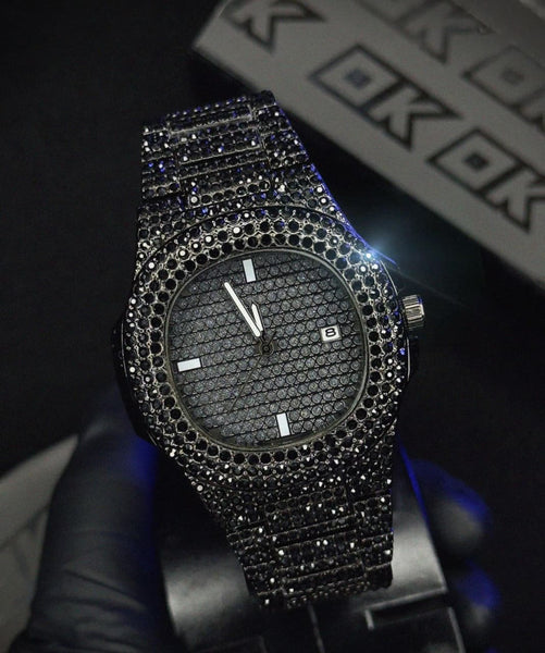 BLACK ICED OUT WATCH